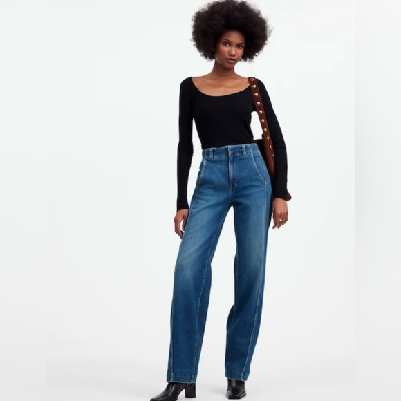 NWT Madewell Tapered Denim Trousers NS359 Calvert wash size 26 - Picture 1 of 10